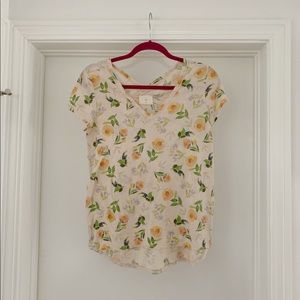 Anthropologie Floral Tee